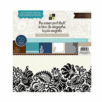 Die Cuts with a View - Screen Print Collection - Printed and Raised Paper Stack - Neutrals - 12 x 12