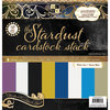 Die Cuts with a View - Stardust Collection - Foil Glitter and Textured Solid Cardstock Stack - 12 x 12