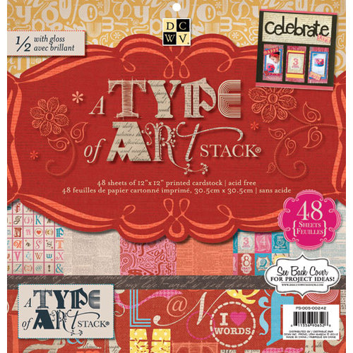 Die Cuts with a View - A Type of Art Collection - Gloss Paper Stack - 12 x 12