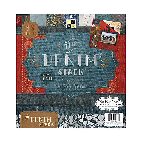 Die Cuts with a View - Denim Collection - Foil Paper Stack - 12 x 12