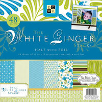 Die Cuts with a View - White Ginger Collection - Foil Paper Stack - 12 x 12