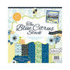 Die Cuts with a View - Blue Citrus Collection - Glitter Paper Stack - 12 x 12