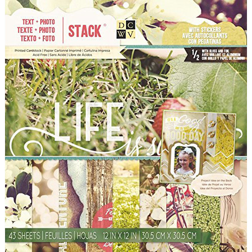 Die Cuts with a View - Text plus Photo Stack - Gloss and Foil and Stickers - 12 x 12