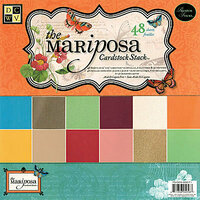 Die Cuts with a View - The Mariposa Collection - Glitter and Metallic Solid Cardstock Stack - 12 x 12