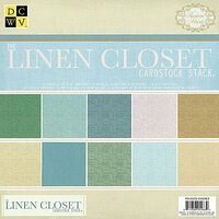 Die Cuts with a View - Linen Closet Collection - Glitter and Metallic Solid Cardstock Stack - 12 x 12