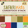 Die Cuts with a View - Safari Kids Collection - Glitter and Metallic Solid Cardstock Stack - 12 x 12