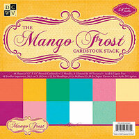 Die Cuts with a View - Mango Frost Collection - Glitter and Metallic Solid Cardstock Stack - 12 x 12