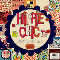 Die Cuts with a View - Hippie Chic Collection - Glitter Paper Stack - 8 x 8, CLEARANCE