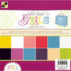Die Cuts with a View - The All About Girls Collection - Glitter Cardstock Stack - 8 x 8