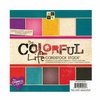 Die Cuts with a View - The Colorful Life Collection - Metallic Glitter and Textured Cardstock Pack - 8 x 8