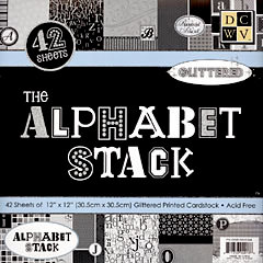 Die Cuts With A View - 12 x 12 Alphabet Paper Stack, CLEARANCE