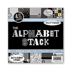 Die Cuts With A View - 8 x 8 Alphabet Paper Stack, CLEARANCE