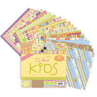 Die Cuts with a View - Nana's Kids Collection - 8x8 Paper Stack with Glitter and Embossing