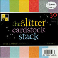 Die Cuts With A View - Glitter Cardstock Stack - 8x8, CLEARANCE