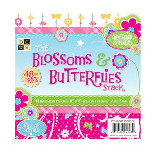 Die Cuts with a View - Blossoms and Butterflies Collection - 8x8 Paper Stack, CLEARANCE