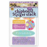 Die Cuts with a View - Pocket Full of Posies - Chipboard Sticker Stack, CLEARANCE