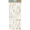 Die Cuts with a View - Linen Closet Collection - Epoxy Stickers with Glitter Accents - Alphabet, CLEARANCE