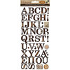 Die Cuts with a View - The Natural Collection - Epoxy Stickers with Glitter Accents - Alphabet