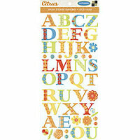 Die Cuts with a View - Citrus Collection - Alphabet Epoxy Stickers, CLEARANCE