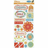 Die Cuts with a View - Citrus Collection - Icon Epoxy Stickers, CLEARANCE