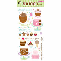Die Cuts With A View - Sweet Collection - Glitter Rub Ons - Cupcake