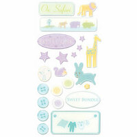 Die Cuts with a View - Nana's Nursery Collection - Glitter Epoxy Stickers - Baby Boy, CLEARANCE