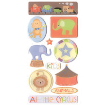Die Cuts with a View - Circus Kids Collection - Glitter Epoxy Stickers - Circus Icon