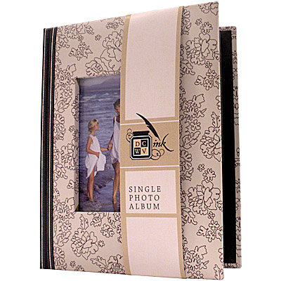 Die Cuts with a View - Black and Cream Collection - Single Photo Album - 24 4 x 6 Inch Photo Pockets