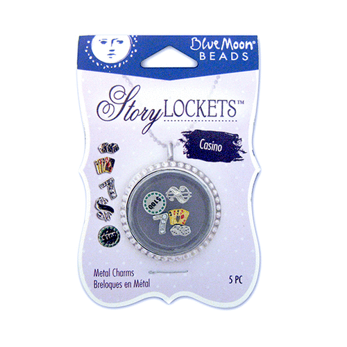 Blue Moon Beads - Story Locket Collection - Metal Charms - Casino
