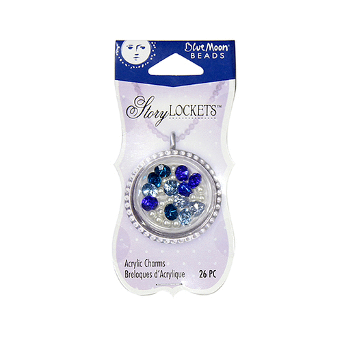 Blue Moon Beads - Story Locket Collection - Acrylic Charms - Sapphire
