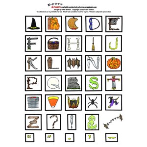 E-Cuts Alphabets (Download and Print)  - Halloween