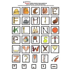 E-Cuts Alphabets (Download and Print)  - Thanksgiving