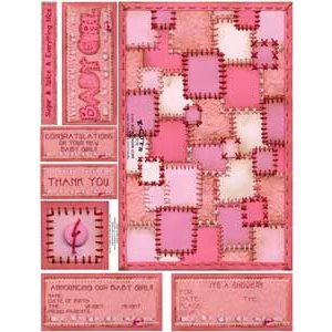 E-Cuts Cards (Download and Print) Baby Girl Quilt