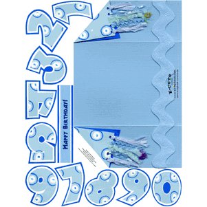 E-Cuts Cards (Download and Print) Blue Birthday-trifold