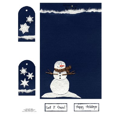 E-Cuts Cards (Download and Print) Snowman Holiday