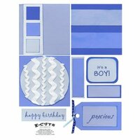 E-Cuts (Download and Print) 4x4 Album Kit: Baby Boy 1