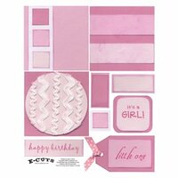 E-Cuts (Download and Print) 4x4 Album Kit: Baby Girl 1