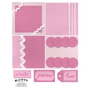 E-Cuts (Download and Print) 4x4 Album Kit: Baby Girl 2