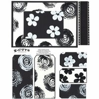 E-Cuts (Download and Print) Black & White: Flowers & Swirls