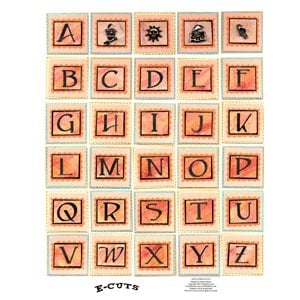 E-Cuts (Download and Print) Sherbet Alphabet