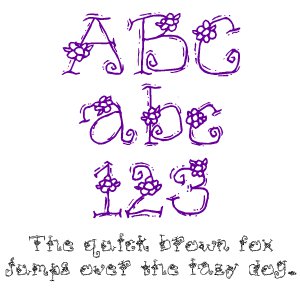 Fonts (Download) SBC Funky Flowers