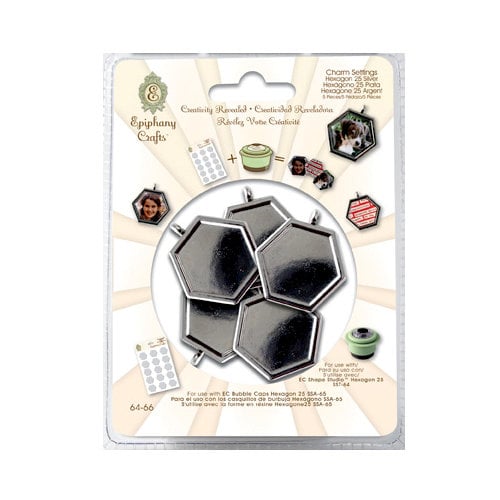 Epiphany Crafts - Shape Studio - Metal Charm Settings - Hexagon 25