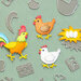 Elizabeth Craft Designs - Life Is Better On The Farm Collection - Dies - Hen and Rooster