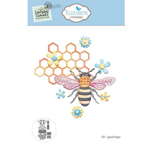 Elizabeth Craft Designs - Everythings Blooming Collection - Dies - Layered Honeybee