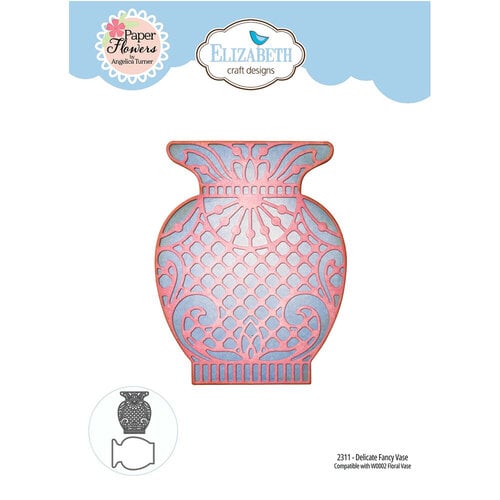 Elizabeth Craft Designs - Bohemian Rose Collection - Dies - Delicate Fancy Vase