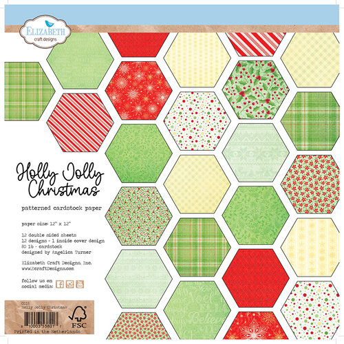 Elizabeth Craft Designs - Seasonal Classics Collection - 12 x 12 Paper Pack - Holly Jolly Christmas