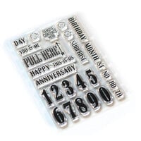 Elizabeth Craft Designs - Clear Photopolymer Stamps - Pieces of Life 1 - Numbers and More