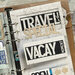 Elizabeth Craft Designs - Clear Photopolymer Stamps - Block Words - Travel
