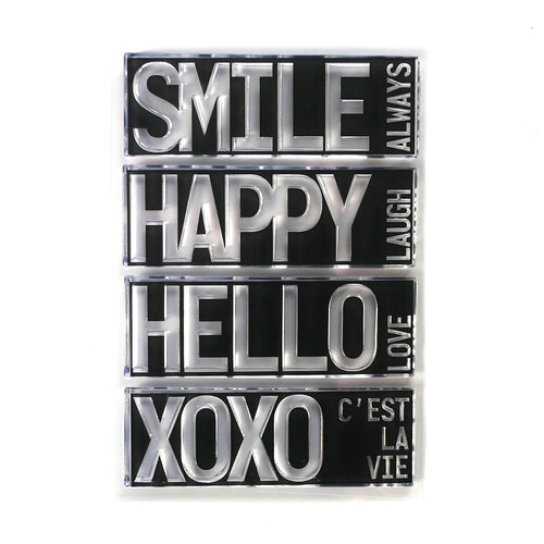 Elizabeth Craft Designs - Clear Photopolymer Stamps - Block Words - Hello