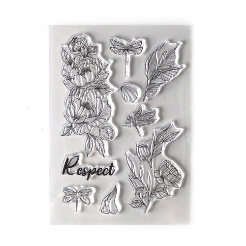 Elizabeth Craft Designs - Beautiful Blooms 2 Collection - Clear Photopolymer Stamps - Respect